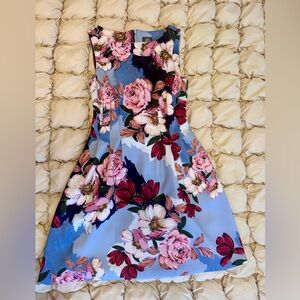 Vince Camuto Floral Print Scuba Fit & Flare Dress